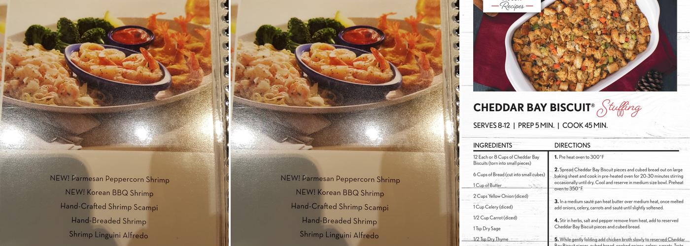 Red Lobster Menu