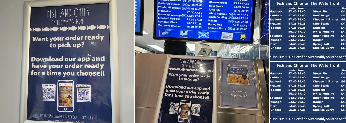 Fish and Chips on The Waterfront Menu