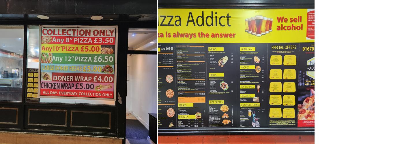 Pizza Addict Ashington Menu