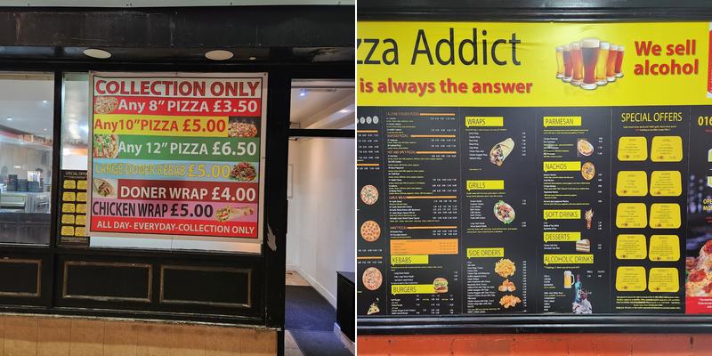 Pizza Addict Ashington Menu