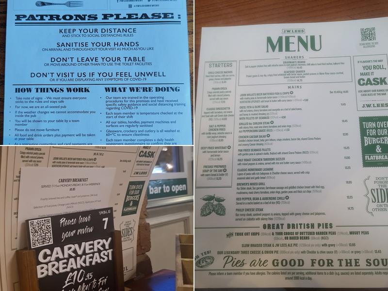 The Sheldon Arms Menu