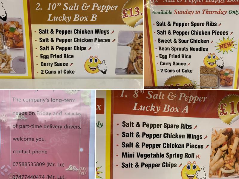 HOONG SHING Chinese Takeaway Menu