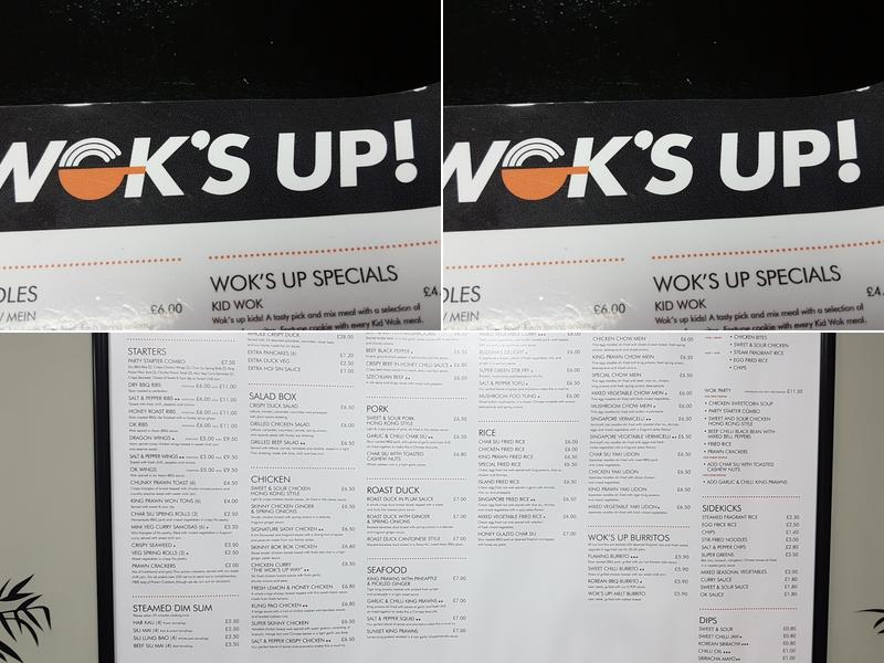 Wok's-Up! Menu