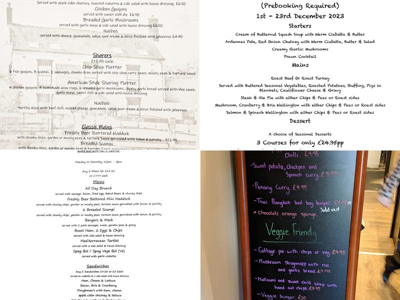 Hampstall Inn Menu