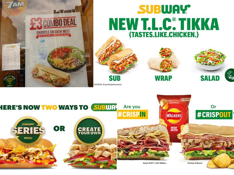 Subway Menu