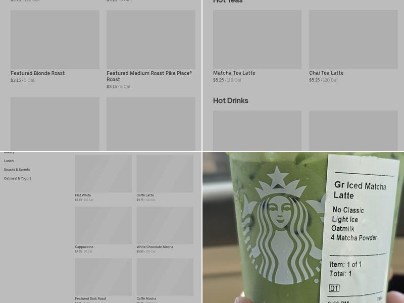 Starbucks Menu