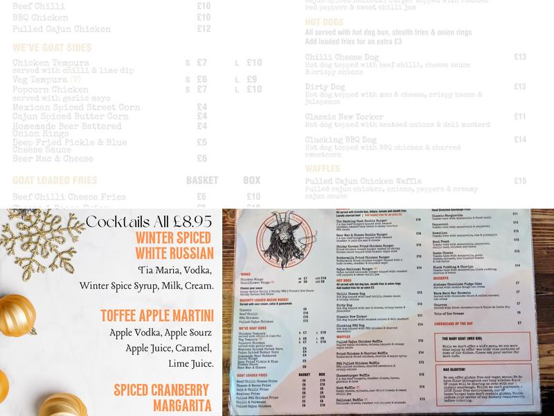 The Smoking Goat bar and grill Menu