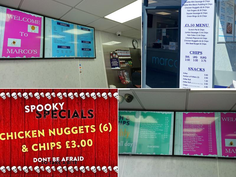 Marcos Fish and Chip Shop Menu