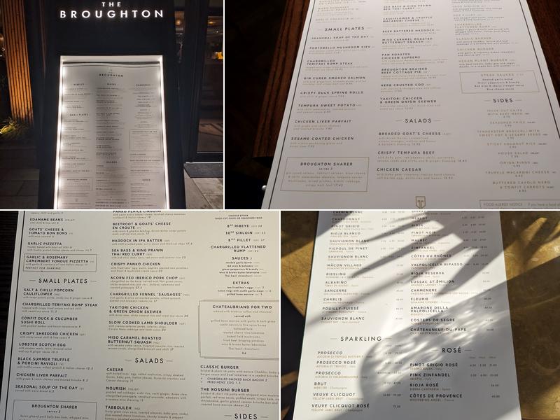 The Broughton Menu