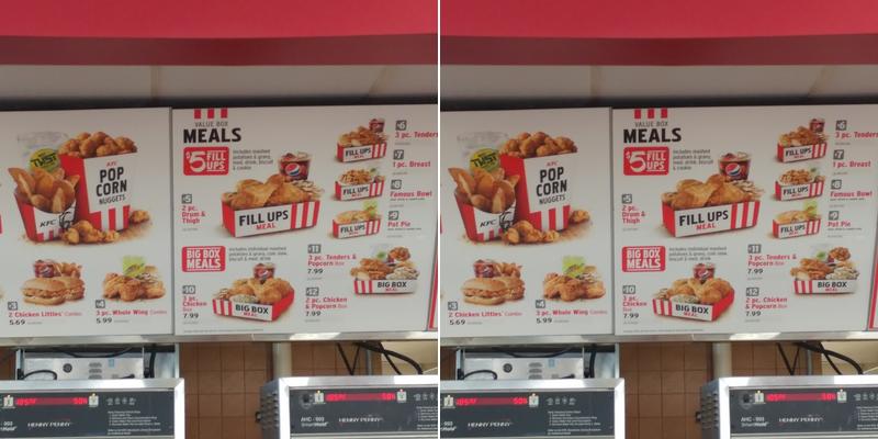 KFC Menu