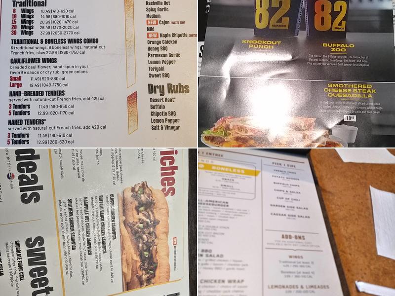 Buffalo Wild Wings Menu