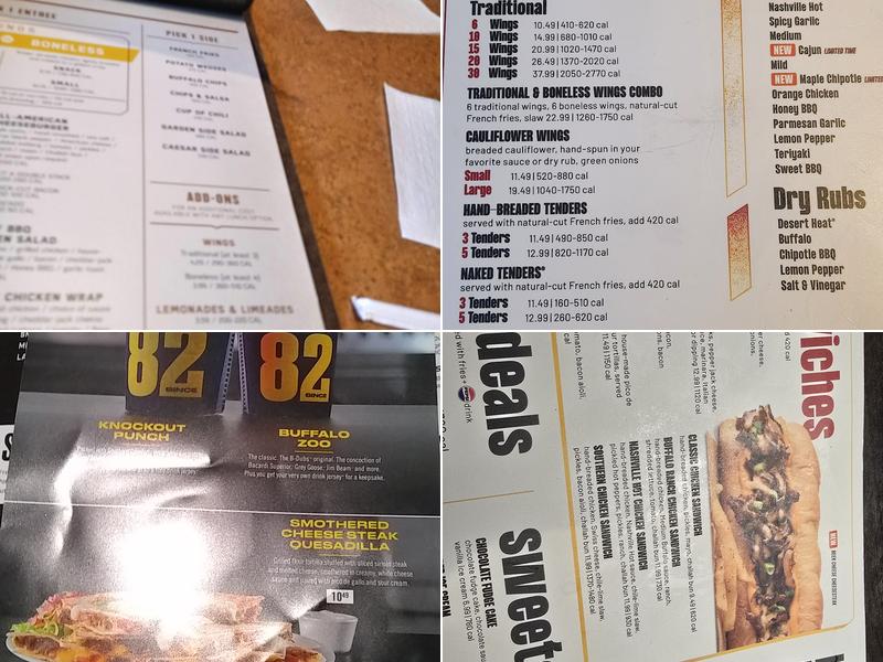 Buffalo Wild Wings Menu
