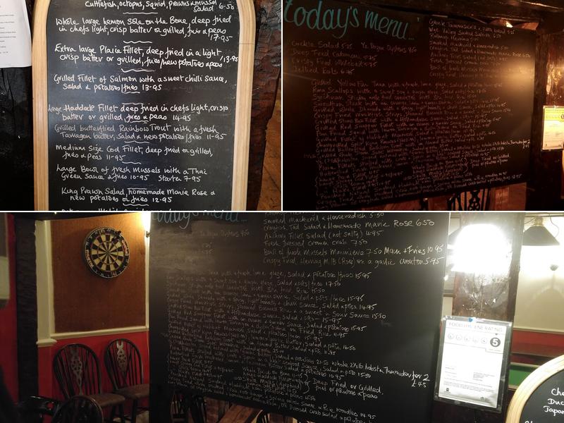 The Royal George Menu