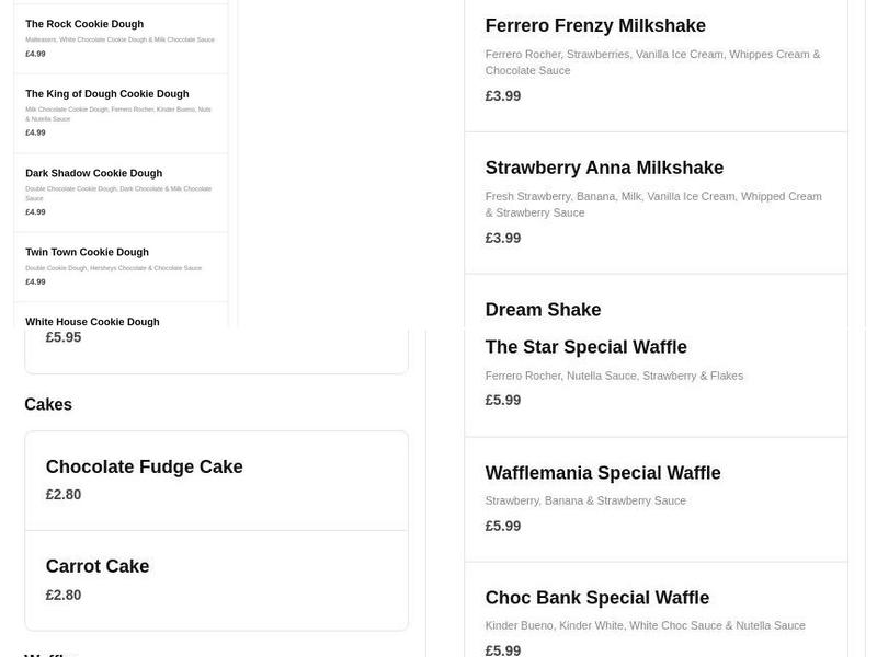 The Village Pizzeria Menu