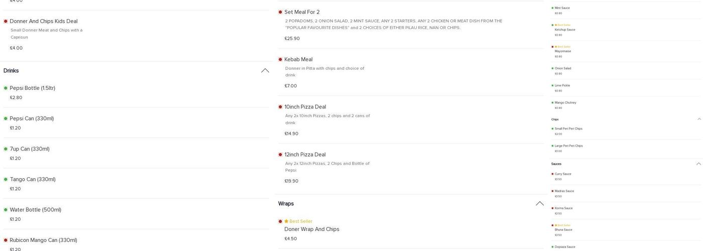 EVEREST HOYLAND Menu