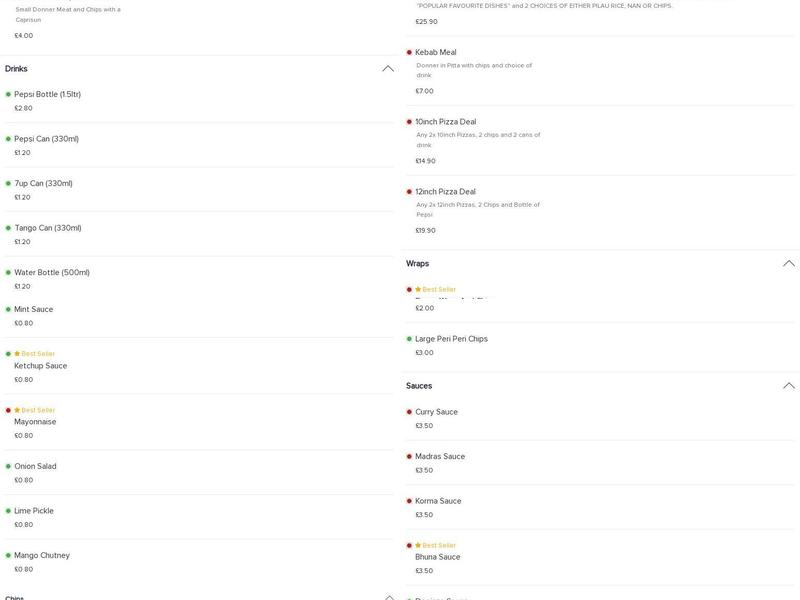 EVEREST HOYLAND Menu