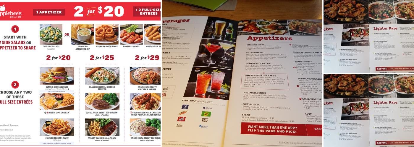 Applebee's Grill + Bar Menu
