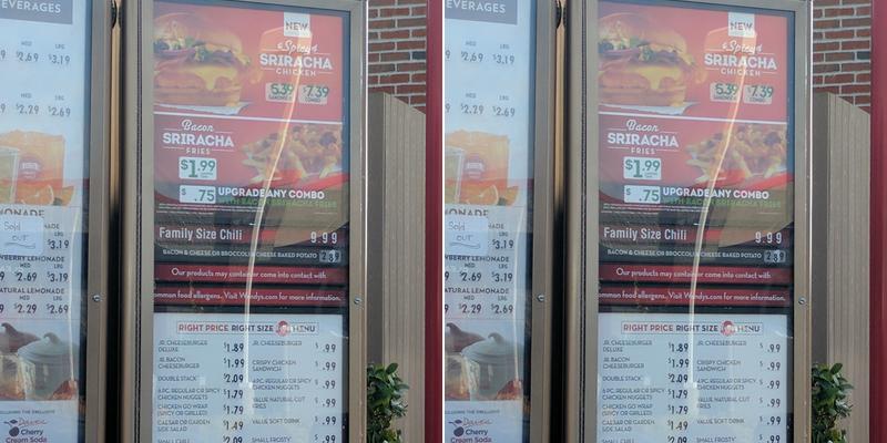 Wendy's Menu