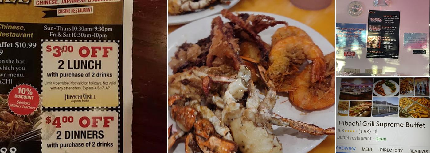 Hibachi Grill Supreme Buffet Menu