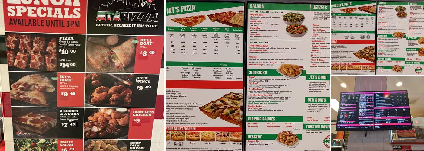 Jet's Pizza Menu
