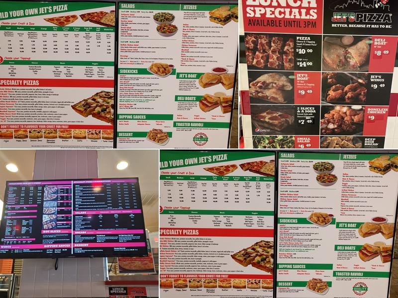 Jet's Pizza Menu
