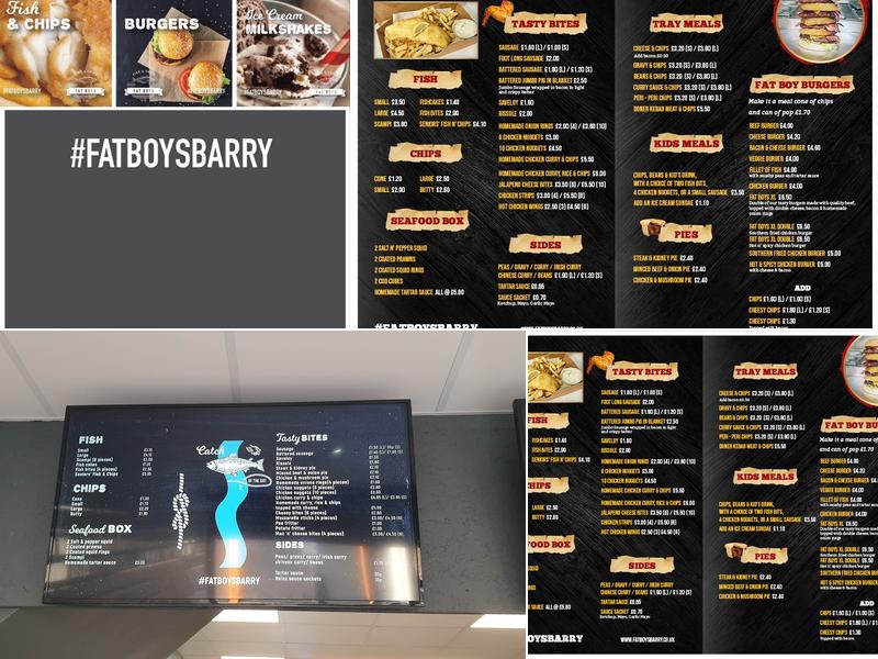 Fat Boys Fish, Chips & Burgers Menu