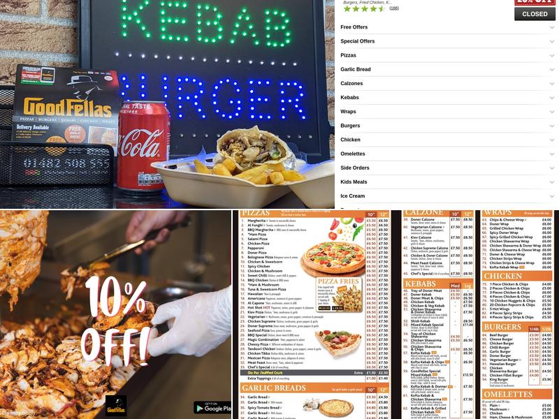 Goodfellas takeaway Menu