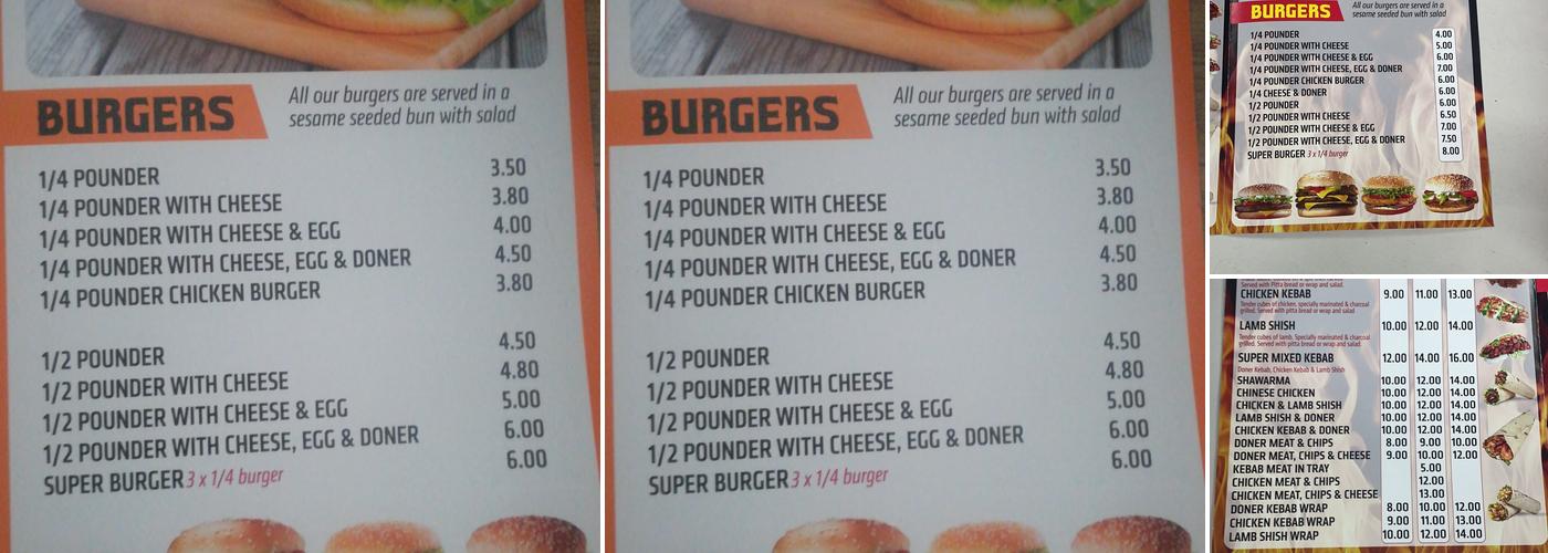 Super Kebab long riding Menu