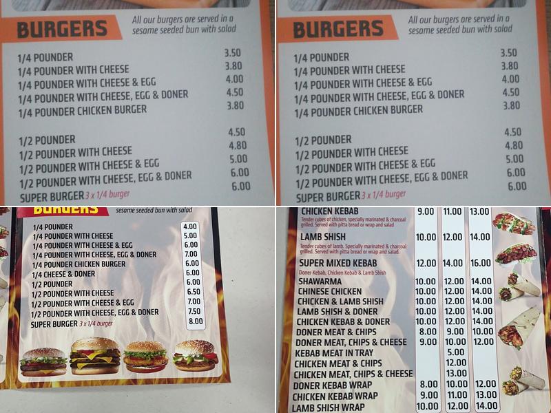 Super Kebab long riding Menu
