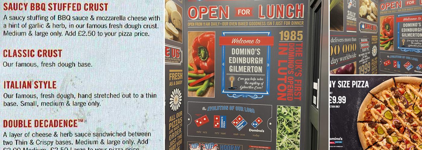 Domino's Pizza - Edinburgh - Gilmerton Menu