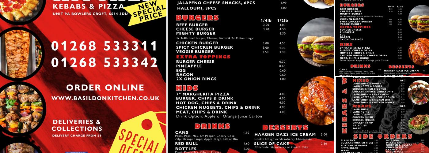 Basildon Kitchen Menu