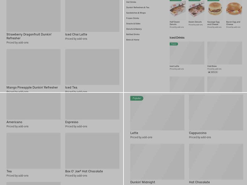 Dunkin' Menu