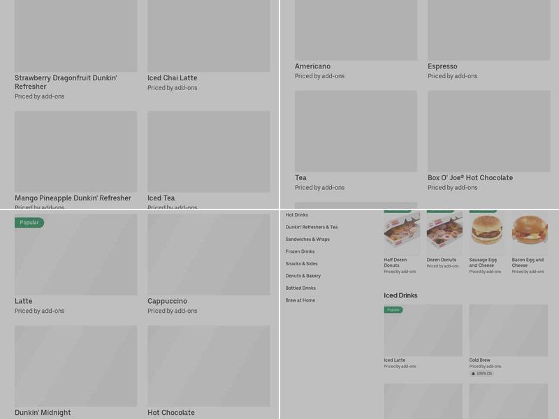 Dunkin' Menu