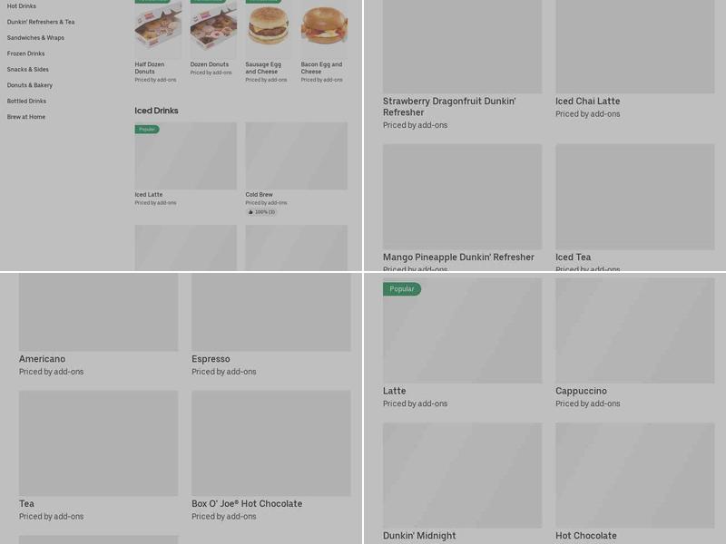 Dunkin' Menu