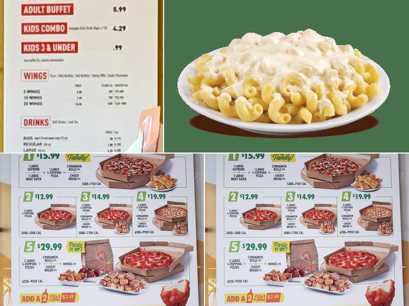Cicis Pizza Menu