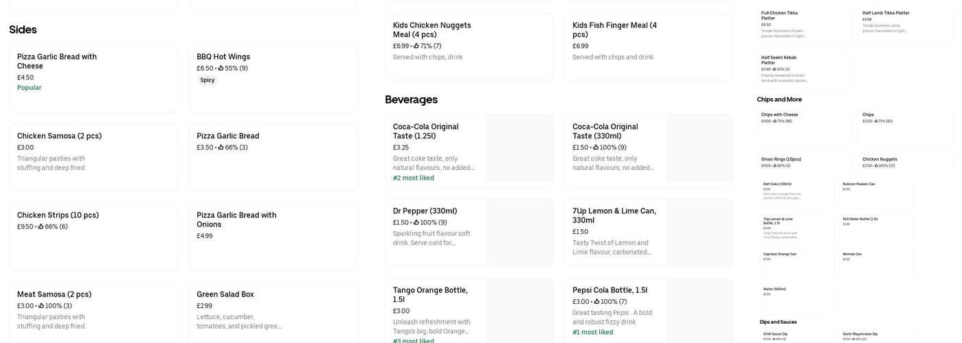 King's Pizza and Kebabs Menu