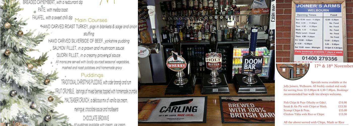 Joiners Arms Menu