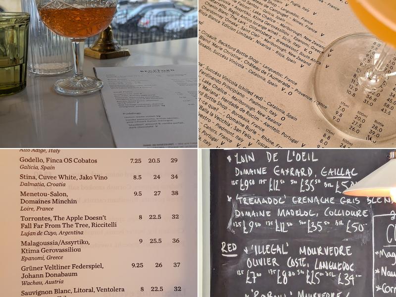 The Beckford Bottle Shop Menu