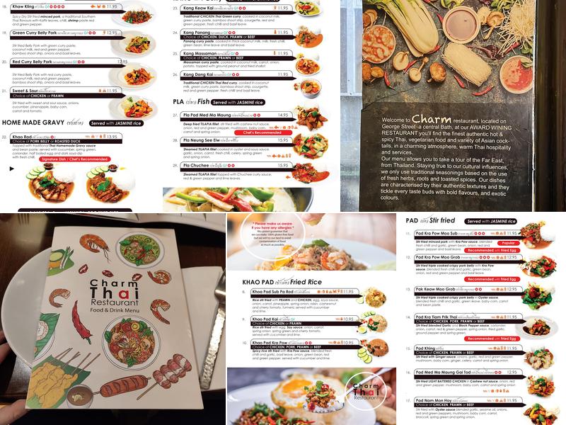 Charm Thai Restaurant Menu