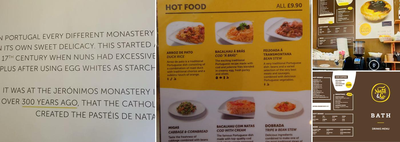 Nata & Co Bakery Menu