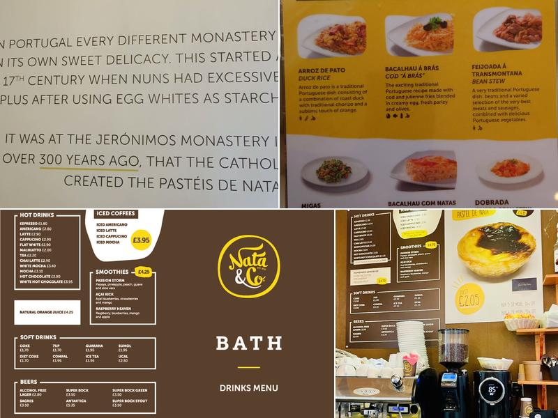 Nata & Co Bakery Menu