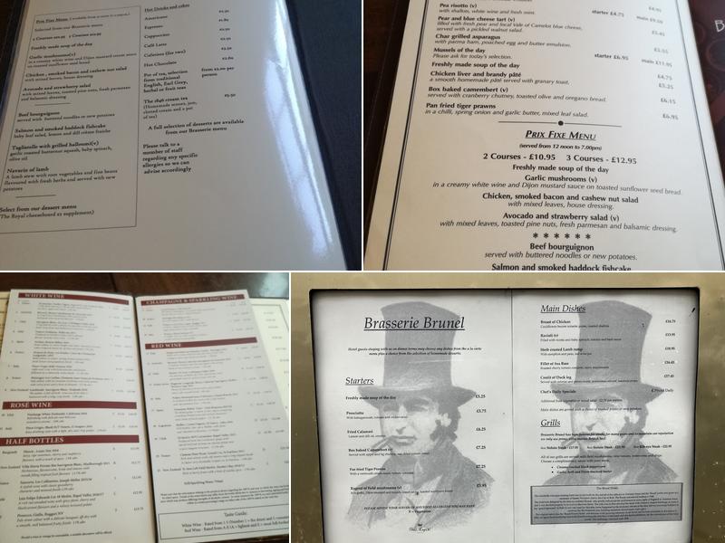 Brasserie Brunel Menu