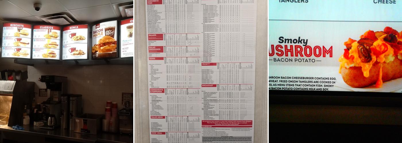 Wendy's Menu