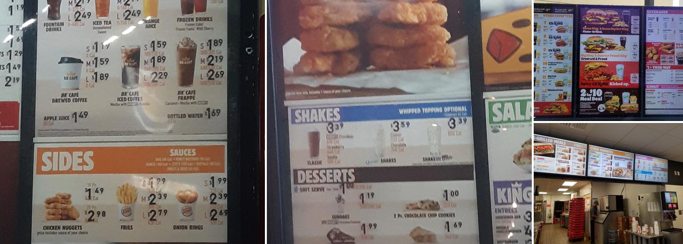 Burger King Menu