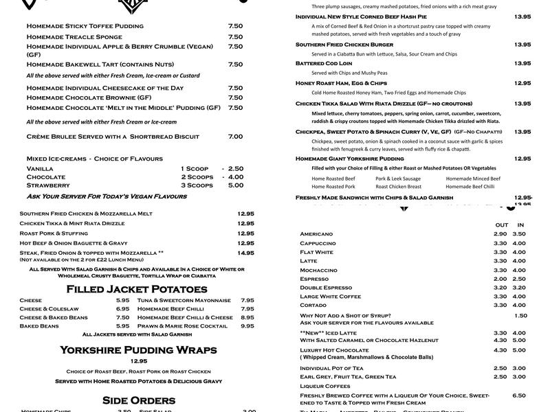 The Railway Menu