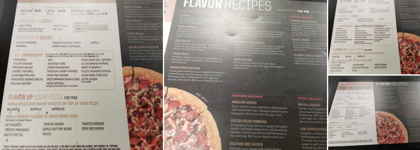 Pizza Hut Menu