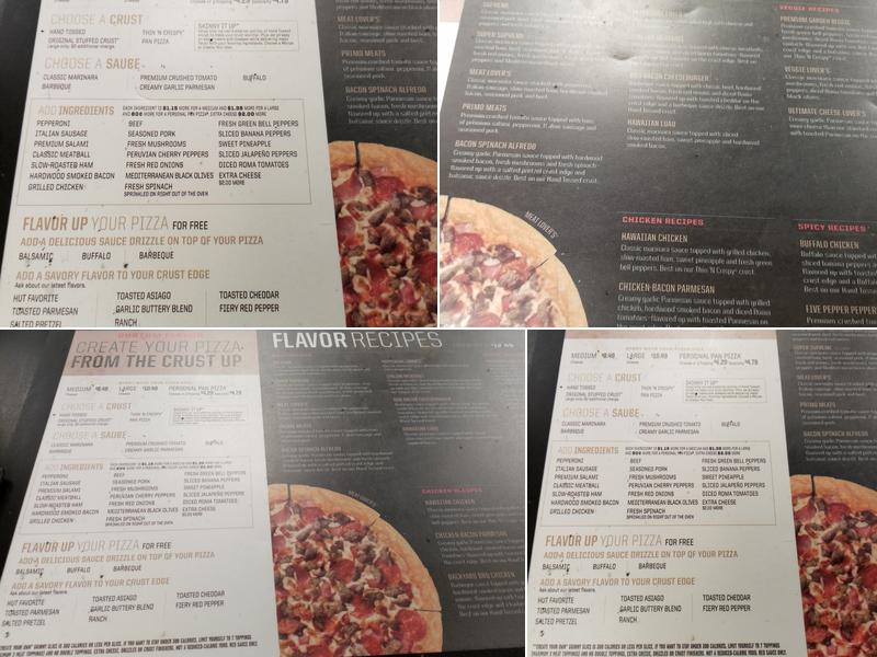 Pizza Hut Menu
