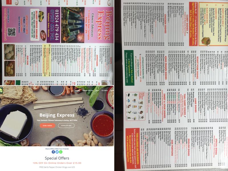 Beijing Express Menu