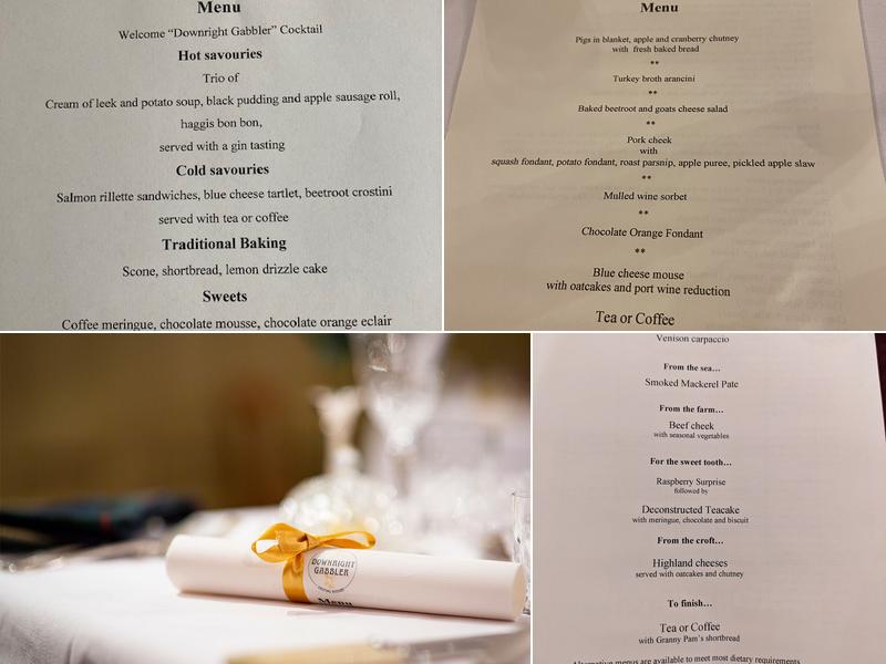 Downright Gabbler Menu