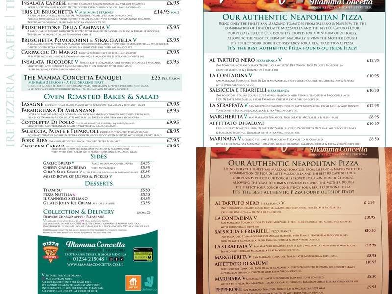 Mamma Concetta Menu